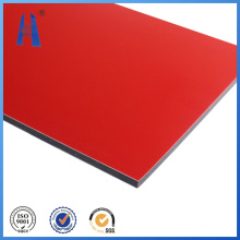 Decoración exterior Color rojo Panel de aluminio compuesto